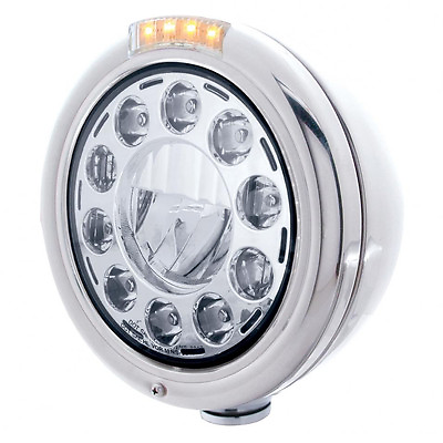 #ad Stainless Steel 7quot; LED quot;CLASSICquot; Headlight with Clear Lens Dual Function $669.02