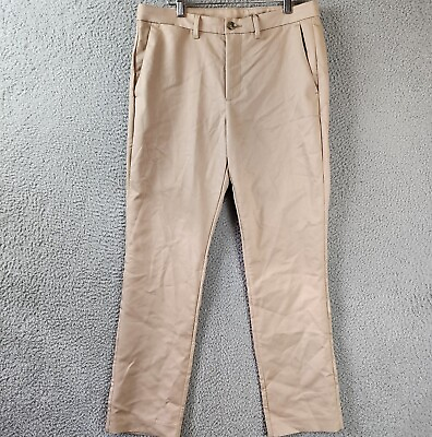 #ad Calvin Klein Slim Fit Chino Pants Men#x27;s 32W 30L Cantucci Tan Modern Stretch $28.03