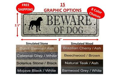 Beware Of Dog Sign Doberman Pitbull German Shepherd Lab. FREE SHIPPING $13.99