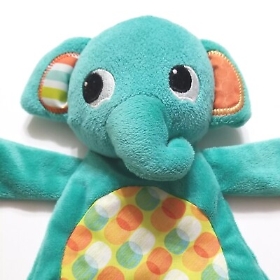 #ad Bright Starts Snuggle amp; Teething Green Elephant Baby Teether Lovey Toy Kids $8.87
