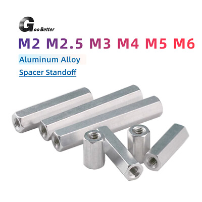 #ad M2 M3 M4 M5 M6 Spacer Female Thread Pillar Hexagonal Aluminium Stud Standoff Hex $2.65