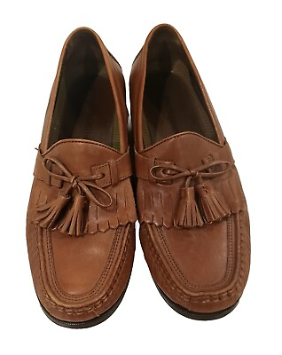 #ad Johnston And Murphy Tassel Brown Loafers Dress Shoes Men#x27;s Size 8M $22.95