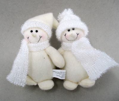#ad Christmas Snowman Ornaments Plush Stuffed 4.5 inch $8.49