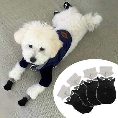Cute Dog Non Slip Socks for Small Dogs Paw Protection Winter Warm Shoes Yorkire $7.99