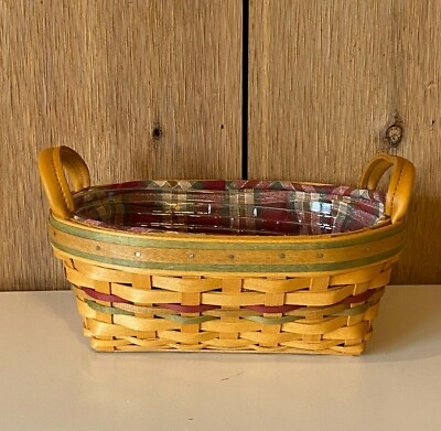 #ad Longaberger 2001 Small Autumn Reflections Daily Blessings Basket Combo NIB $54.99
