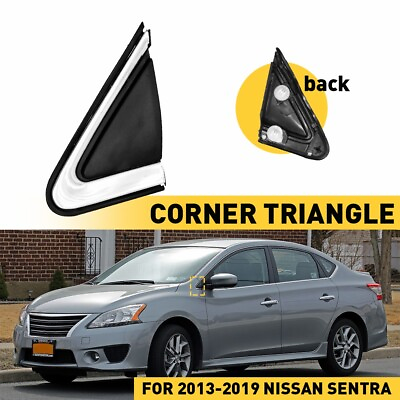 #ad New For Nissan Sentra 13 19 Front Left Side Fender Corner Mirror Finisher Black $10.99