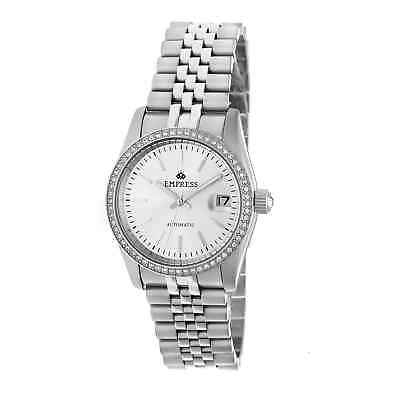 #ad #ad Empress Constance Automatic Crystal Silver Dial Ladies Watch EMPEM1501 $362.98