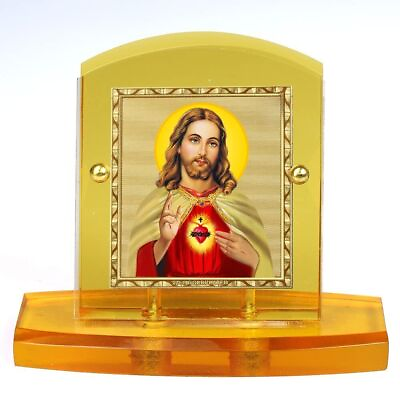 #ad Acrylic 24 Carat Gold Plated Jesus Idol For Car Dashboard $31.19