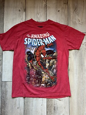 #ad 🔥🔥Mens Marvel The Amazing Spider Man Comic Graphic Vintage T Shirt Size: L🔥🔥 $19.99