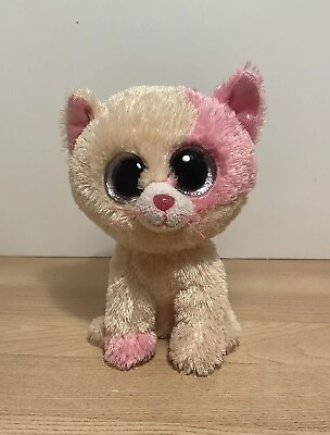 #ad Ty Beanie Boo Plush Anabelle Cat 6quot; Barnes amp; Noble Exclusive Pink Beige Clean $54.99
