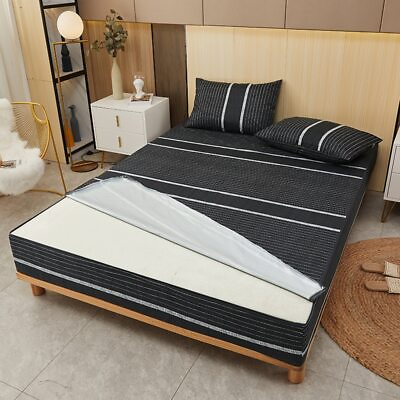 #ad Six Sided With Zipper Mattress Cover Protector Cover Full Fitted Sheet Bed Sheet $64.27