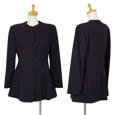 #ad EMPORIO ARMANI Wool Collarless Jacket Size 42 K 106429 $225.00
