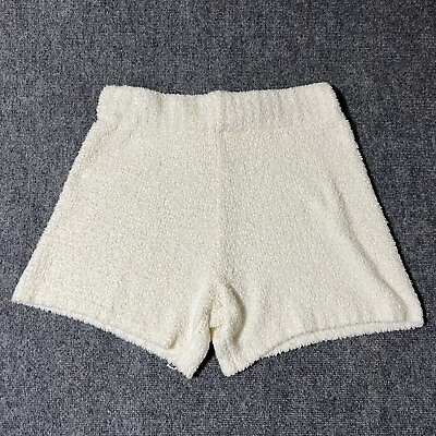 #ad Skims Cozy Knit Shorts Size 2X 3X Womens Cream Soft Fuzzy $34.97