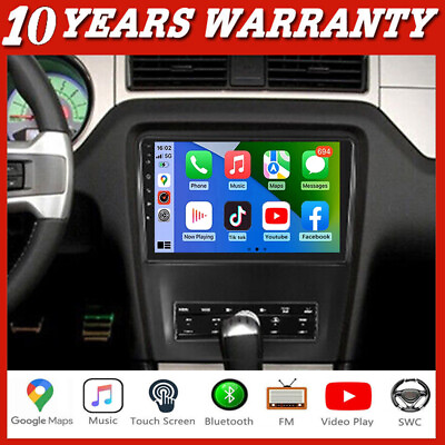 #ad 10quot; Gps Carplay Car Stereo Radio Player Wifi Android Auto For Ford Mustang 10 14 $227.99