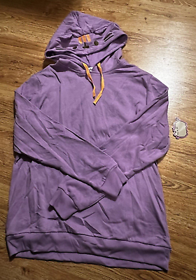 #ad NEW w Tag Pusheen Box Fall 2019 Purple Hoodie w Bat Hood amp; Wing Design Sz Large $29.50