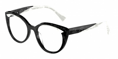 #ad New Eyeglasses Alain Mikli Mod: A03129 Col by F. Brown Earl White amp; Black $278.11