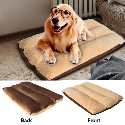 #ad Extra Large Soft Dog Bed Pet Cushion Mattress Soft Crate Mat Warm Nest Washable $22.23