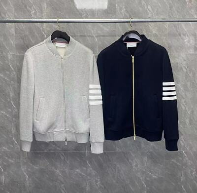 #ad Thom Browne Classic Unisex Solid Color Outwear Zip $136.57
