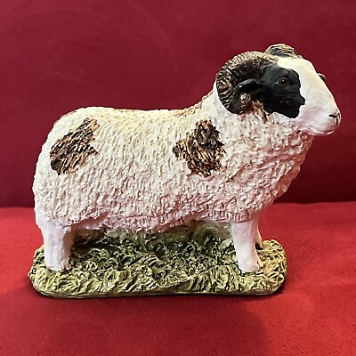 #ad Vintage Collectable Stef Figurine Sheep Ram Horns Rare Handmade UK 4.5” x 3.5” $34.99