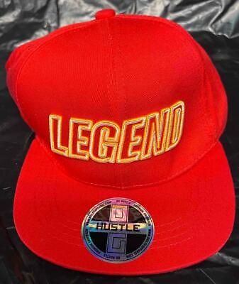 #ad New HUSTLE Legend Red Snapback Adult Cap Hat RN146756 $12.95