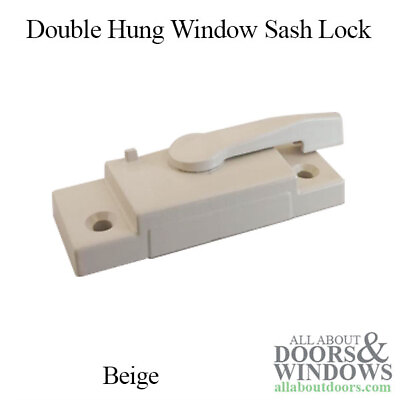 #ad Double or Single Hung Window Sash Lock 2 1 16quot; Screw Hole Spacing Beige $4.92