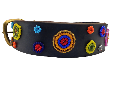 #ad Maasai Beaded Leather Dog Collars Handmade in Africa XXXS XXL Pet Gift $49.99