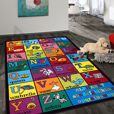 #ad Rugshop Area Rugs Kids Educational Learning Alphabet Non Slip Rugs for Kids Room $75.60