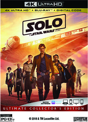 #ad Solo: A Star Wars Story New 4K UHD Blu ray With Blu Ray 4K Mastering Ac 3 $25.99