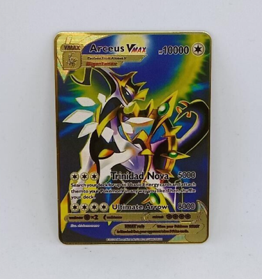 #ad Arceus VMAX Gold Metal Card $15.99