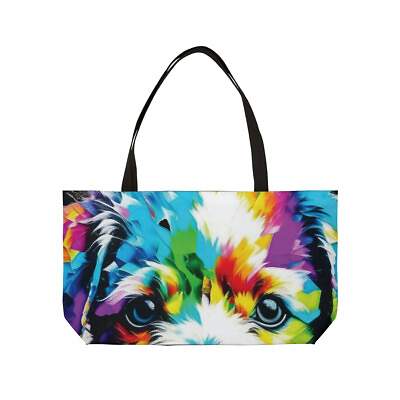 #ad Color Splatter Cute Puppy Dog Weekender Tote Bag Perfect gift for dog lover $39.99