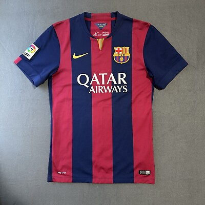 #ad Nike FC Barcelona Home Jersey 2014 2015 Mens Small 610594 422 $99.95