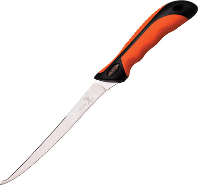 #ad Elk Ridge Fish Filet Knife 12 .5quot; Black W Orange amp; Molded Sheath 541 $10.84