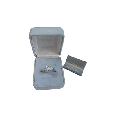 #ad Epiphany QVC Sterling Platinum Diamonique Engagement Ring NIB Size 9 $67.15
