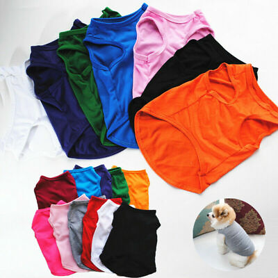 #ad Pet Dog Puppy Vest Soft Cotton Clothes T Shirt For Small Dog Cat Costume GBP 3.69