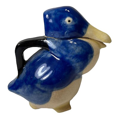 #ad Vintage Blue Duck Jug small chip has Crazing No Teacups or Saucers $199.97