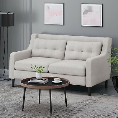 #ad Contemporary Fabric Tufted Slope Arm Loveseat $563.67