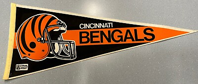 #ad VINTAGE Cincinnati BENGALS Pennant 80’s NFL WHO DEY AFC $18.00