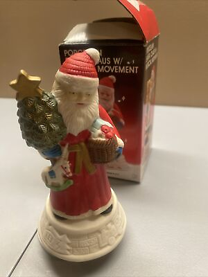 #ad SANTA CLAUS IS COMING TOWN MUSIC ROTATING FIGURINE VINTAGE FIGURINE PAINTED 7quot; H $10.00