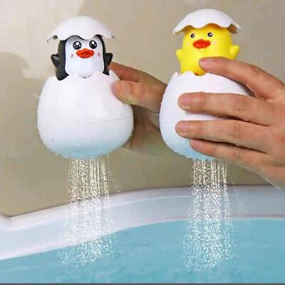 #ad Baby Bathing Toy Kids Cute Duck Penguin Egg Water Spray Sprinkler Bathroom Gift $5.99