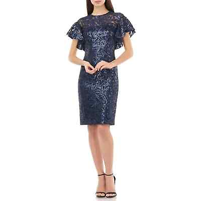 #ad CARMEN MARC VALVO INFUSION NEW $398 Sequin Embroidered Cocktail Dress Size 12 $32.50