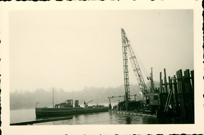 #ad 1945 US Army 333rd Engineers rebuild Bridge Mainz Germany Photo #7 ship $3.99