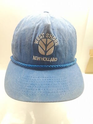#ad New Holland Blue Trucker Hat Cap Dad Rope Distressed $11.25