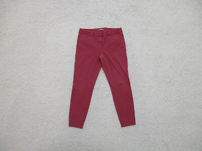 #ad Maurices Pants 7 8 Womens Regular Size Skinny Stretch Crop Ankle Pink Mid Rise $8.11