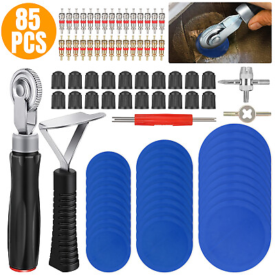 #ad Heavy Duty Tire Repair Plug Patch Kit DIY Punctures Flat for Car Motorcycle KIT $13.49