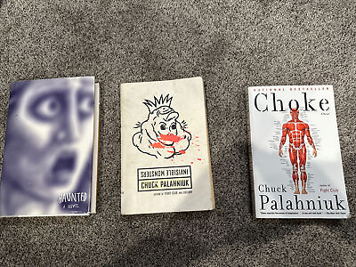 #ad Chuck Palahniuk Book lot Haunted Invisible Monsters and Choke $15.00