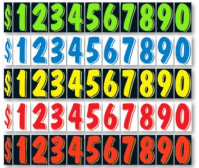 #ad 7 1 2 Inch Numbers Windshield Advertising Pricing Stickers Car Dealer You Pick $3.89