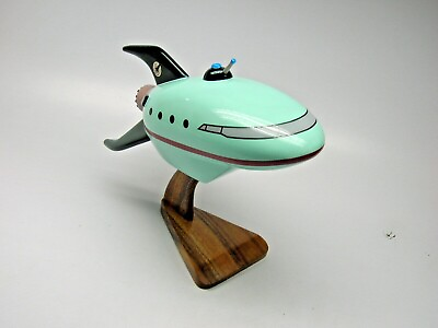 #ad Futurama Planet Express Spaceship Desktop Mahogany Kiln Wood Model Small New $519.00