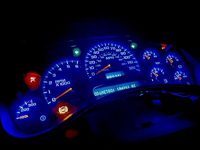 #ad 10 pc GM GMC Chevy Blue LED Light Kit Speedometer Gauge Cluster 03 04 05 06 DIY $18.24