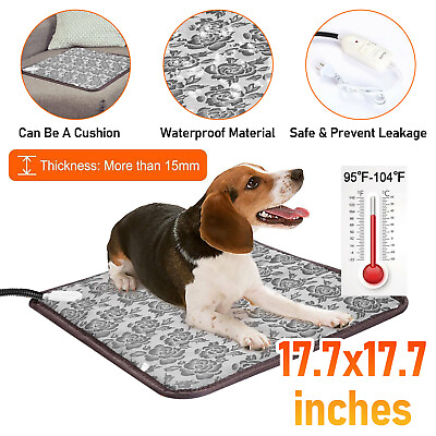 #ad Pet Heating Pad Cat Electric Heating Pad Outdoor Dog Warming Bed Mat Waterproof $23.09