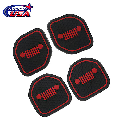 #ad 4Pcs Console Cup Pad Fits for 2018 2022 Jeep Wrangler 2020 22 Gladiator $10.32